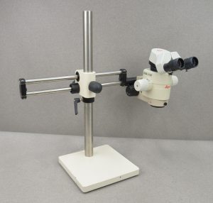 Leica MZ12 Binocular Stereo Zoom Microscope on Diagnostic Instruments Boom Stand