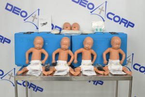 Lot Of 4 Armstrong Medical Chris Baby AA-1100 CPR Manikin