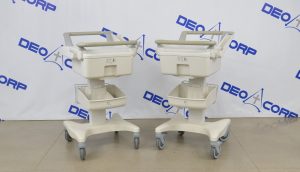 Lot of 2 Philips PageWriter TC50 / TC70 Ergo Mobile Trolley Cart