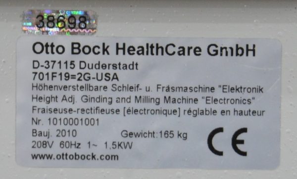 Prostetic Router OttoBock 701F19 Orthotics Prosthetic Socket Router Machine - DeoCorp