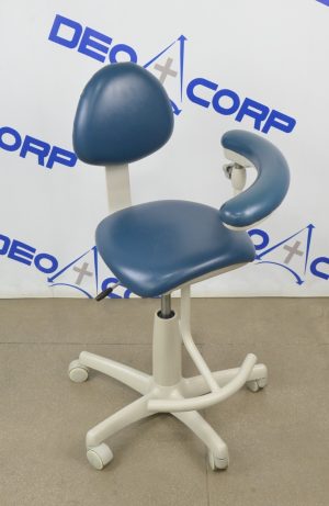 Midmark 153812*320937 Dental Assistants Stool W/ Back Support