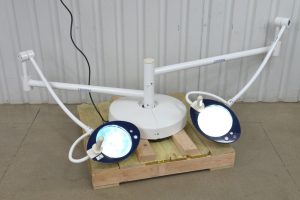Maquet Hanaulux Dual Blue 30 Head Surgical LED Light W/ Ceiling Mount