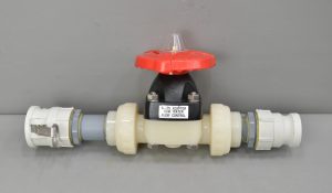 ASAHI AV PTFE 150 psi Manual Thermoplastic Diaphragm Stop Valve 1 1/2" Pipe Size