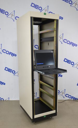 Amco Server Enclosure 30"x24"x78" W/ Acnodes KDX81712 WUXGA Rack LCD Console