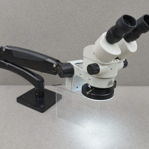 LW Scientific Z4 Stereo Zoom Microscope on Pneumatic Arm W/ LED-60T Ring Light
