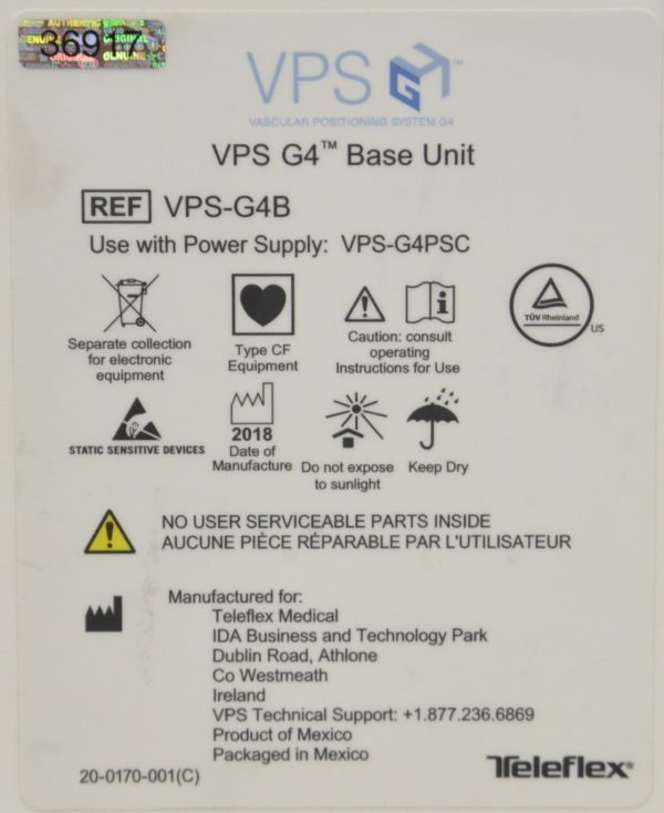 Vps Teleflex Teleflex VPS-G4 Vascular Positioning System Base Unit VPS-G4B - DeoCorp