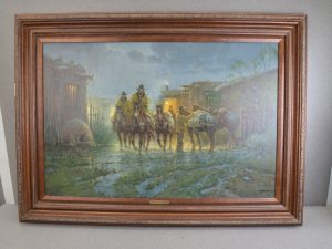 G. Harvey "With Bedroll and Beans" Signed & Numbered Framed Print 8/50 AP Canvas