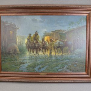 G. Harvey "With Bedroll and Beans" Signed & Numbered Framed Print 8/50 AP Canvas