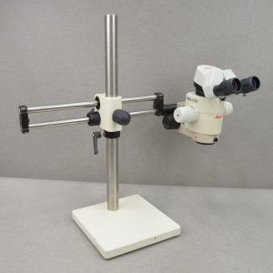 Leica MZ12 Binocular Stereo Zoom Microscope on Diagnostic Instruments Boom Stand