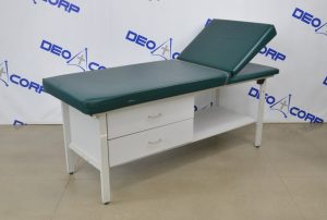 Winco 8570D1 Treatment Table W/ Adjustable Backrest and Drawers