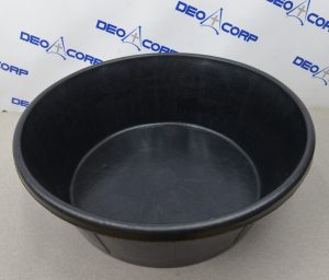 Lot of 3 15 Gallon Crushproof Rubber Drip Pan / Feed Tub