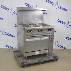 Vulcan EV36S-6FP480 6 French Plate Electric Range 480V 3/1 PH