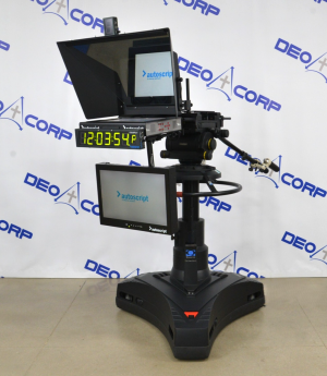 Vinten Quartz One Pedestal W/ Vector 950, Autoscript Teleprompt & Canon ZDJ-A01