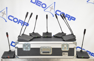 DIS Danish Interpretation Systems DM4410P Delegate Microphones Case of 9
