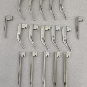 Lot of 17 SunMed Greenline Fiber Optic Laryngoscope Blades