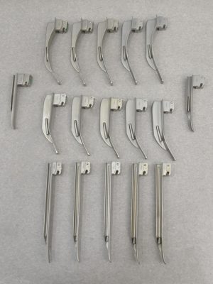 Lot of 17 SunMed Greenline Fiber Optic Laryngoscope Blades